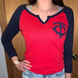 Twins baseball shirt - Pink Brand